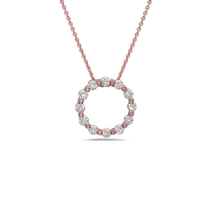 Diamond Circle Pendant Necklace