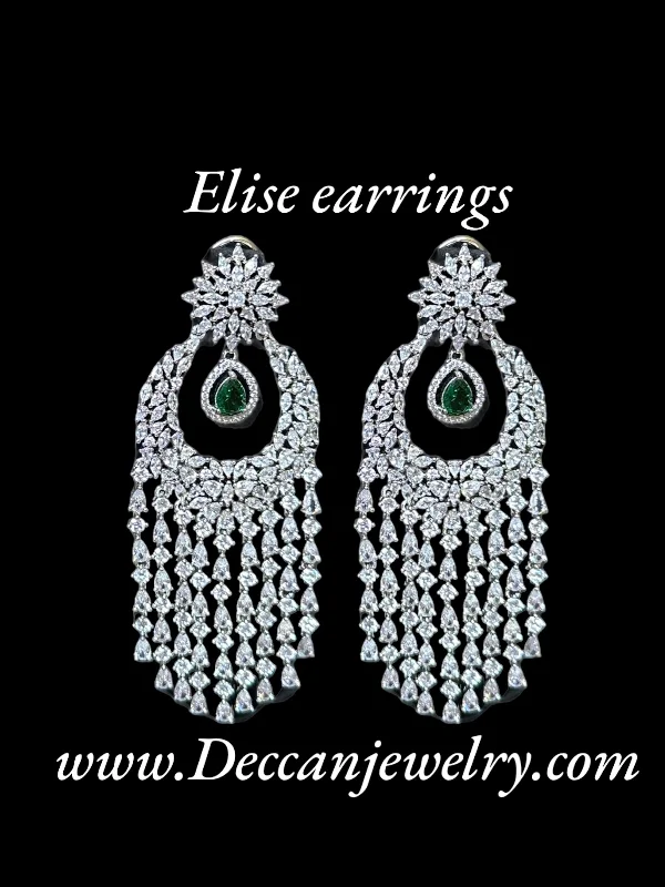 DER501 Elise silver plated earrings  ( READY TO SHIP )